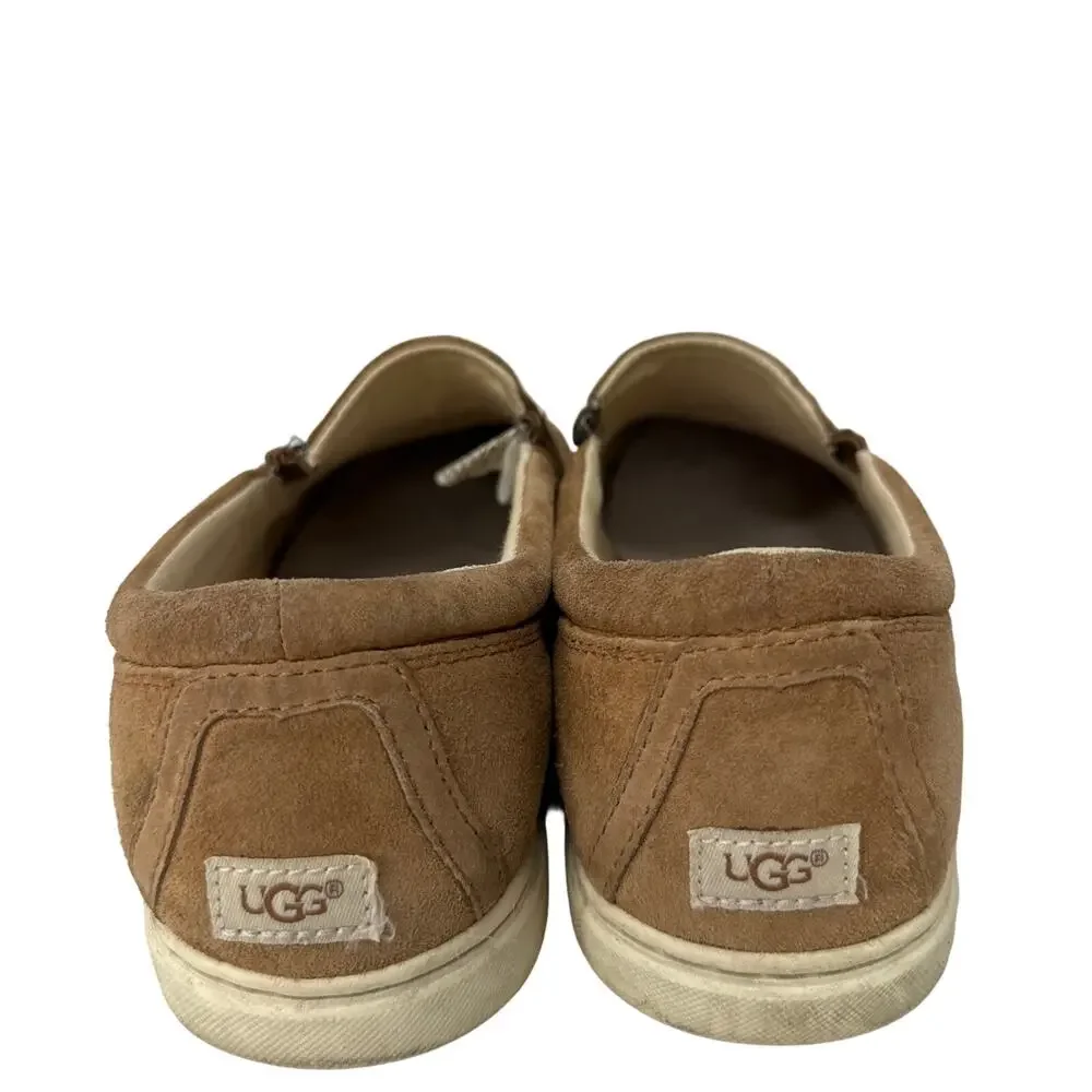 UGG Fierce‎ Slip On Shoes Sneakers Flats Round Toe Suede Chestnut Womens Size 8